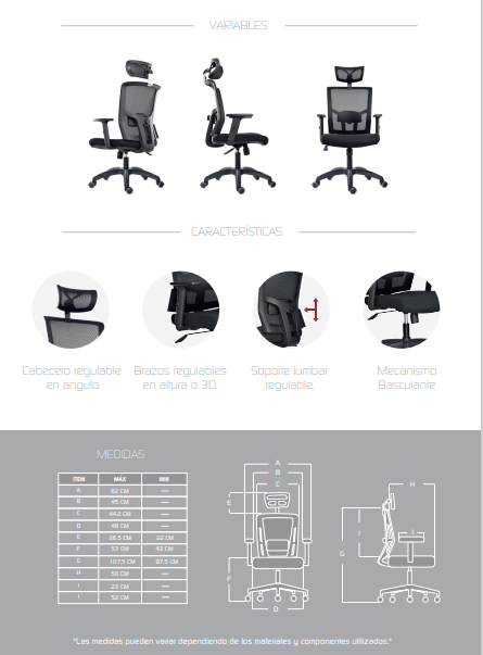 SILLA ERGONOMICA ESTAMBUL