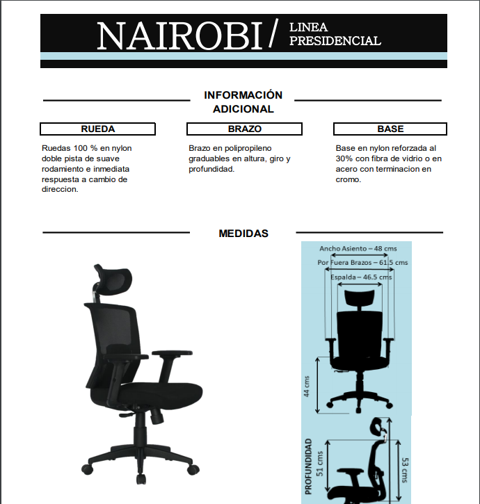 SILLA NAIROBI PRESIDENTE