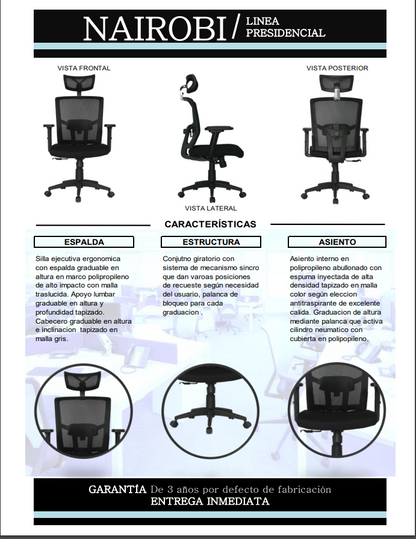SILLA NAIROBI PRESIDENTE