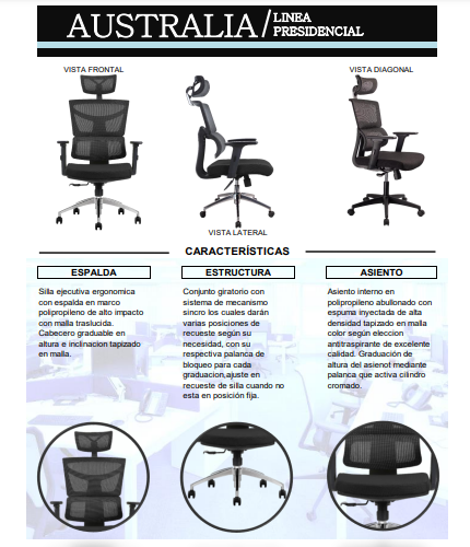 SILLA AUSTRALIA PRESIDENTE