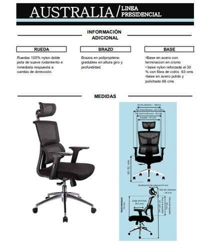 SILLA AUSTRALIA PRESIDENTE